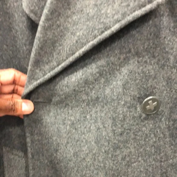 Vintage Men's Gray Military Overcoat - Picture 6 of 8